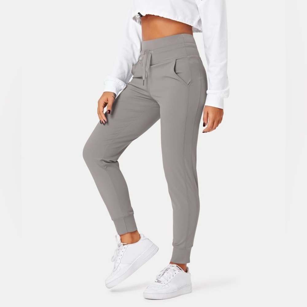 SoftlyZero™ Plush High Waisted Drawstring Pocket Plain Full Length Joggers XL